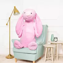 Didelis Pliušinis Zuikis, Minkštas Žaislas, 160 Cm, Tamsiai Rožinis, Bani