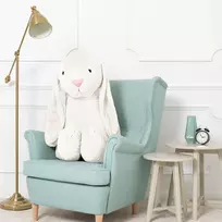 Didelis Pliušinis Zuikis, Minkštas Žaislas, 120 Cm, Baltas, Bani