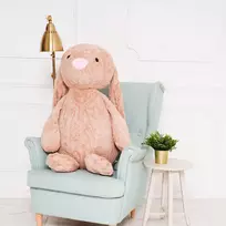 Didelis Pliušinis Zuikis, Minkštas Žaislas, 120 Cm, Šviesiai Rudas, Bani