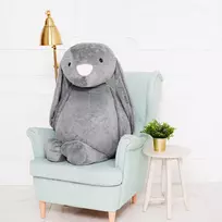 Didelis Pliušinis Zuikis, Minkštas Žaislas, 120 Cm, Tamsiai Pilkas, Bani