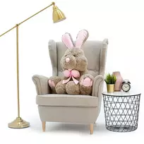 Didelis Pliušinis Zuikis, Minkštas Žaislas, 90 Cm, Pilkas, Vuni