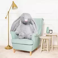 Didelis Pliušinis Zuikis, Minkštas Žaislas, 100 Cm, Tamsiai Pilkas, Bani