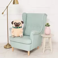 Pliušinis Šuo Mopsas, Minkštas Žaislas, 40 Cm, Šviesiai Rudas, Mopi