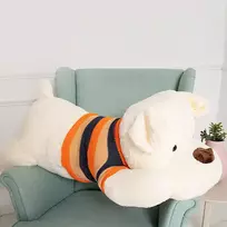 Didelis Pliušinis Šuo, Minkštas Žaislas, 150 Cm, Baltas, Dami