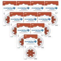 Everactive Ultrasonic 312 PR41 klausos aparatų baterijos, 60 vnt.