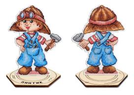 Siuvinėjimo kryželiu rinkinys „Mechanikas 1“ 12x9 cm SR-1302