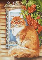 Siuvinėjimo kryželiu rinkinys „Ryžas katinas“ 26,5x37,5 cm SANR-59