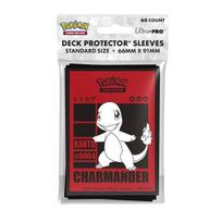 Charmander Pokémon kortų įmautės 65 vnt – premium apsauga