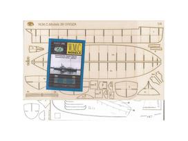 WMC GROZA lazeriu pjaustytas faneros karkasas 1/100 mastelis