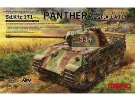 Meng Panther Ausf. A vėlyvasis vokiečių tankas 1/35 surinkimo rinkinys