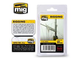 AMMO MIG elastingas takelažo siūlas 0,01 mm SUPER FINE, 2 m
