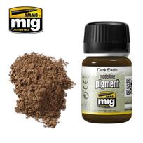 AMMO MIG pigmentas Dark Earth 35 ml – žemės efektams, maketams