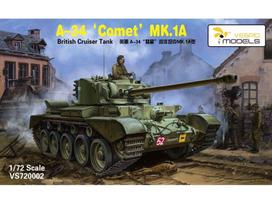 VESPID A-34 Comet MK.1A britų kruizinis tankas 1/72 plastikinis modelis