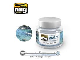 AMMO MIG akrilinis vanduo CLEAR WATER 250 ml dioramoms ir maketams
