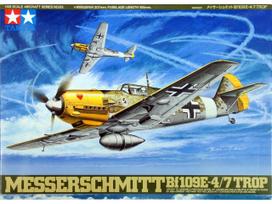 Tamiya Messerschmitt Bf109E-4/7 Trop lėktuvas 1/48, surinkimo rinkinys