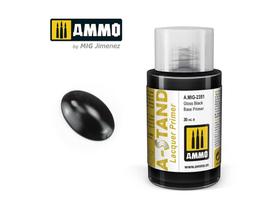 AMMO MIG A-Stand blizgus juodas gruntas aerografui, 30 ml