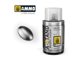 AMMO MIG A-Stand metaliniai dažai Stainless Steel, 30 ml