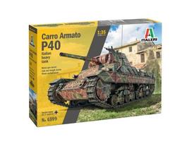 Italeri P.40 itališkas tankas 1/35 plastikinis surenkamas modelis