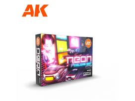 AK Interactive neoniniai akriliniai dažai, fluorescencinis rinkinys 6 vnt.