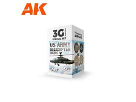 AK Interactive US Army sraigtasparnių spalvų 3 kartos akrilinių dažų rinkinys
