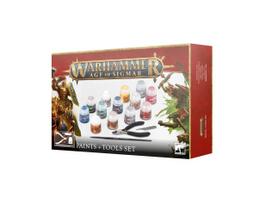 Warhammer Age of Sigmar dažų ir įrankių rinkinys (13 spalvų)