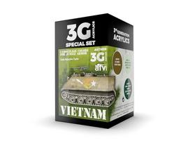 AK Interactive Vietnam kamufliažo akriliniai dažai šarvuotei, rinkinys
