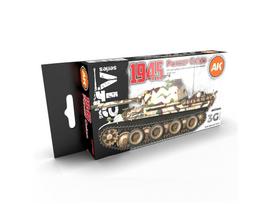 AK Interactive 1945 Panzer spalvos, 3 Gen akrilinių dažų rinkinys