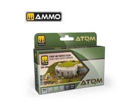AMMO MIG ATOM akrilinių dažų rinkinys „Cementas ir betonas“, 6 vnt.