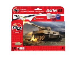 Airfix Tiger I tanko modelio dovanų rinkinys 1/72 su dažais