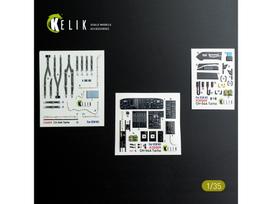 Kelik 3D interjero dekolės Sikorsky S-64 Skycrane CH-54A 1/35 ICM