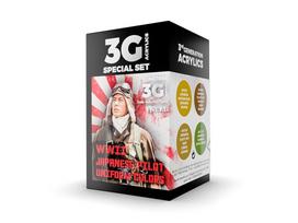 AK Interactive japonų WWII pilotų uniformų akrilinių dažų rinkinys, 3 kartos