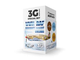 AK Interactive RAF WWII dykumos kamufliažo akrilinių dažų rinkinys 3vnt