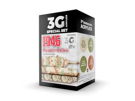 AK Interactive Panzer Colors 1946 akrilinių dažų rinkinys, 3 gen., AK11669