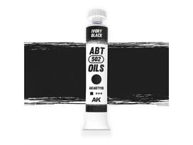 AK aliejiniai dažai ABT502 Ivory Black modeliavimui AKABT110