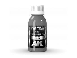 AK Interactive pilkas gruntas ir mikroužpildas aerografui 100 ml