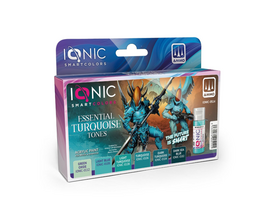 IONIC akrilinių dažų rinkinys miniatiūroms „Essential Turquoise“