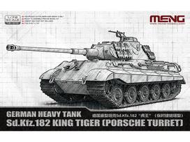 Meng vokiškas sunkus tankas King Tiger Porsche, 1/72 plastikinis