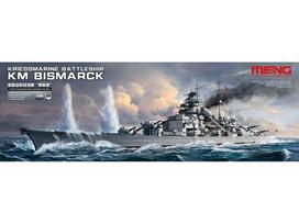 Meng vokiečių mūšinis laivas Bismarck 1/700 plastikinis modelis