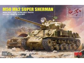 Izraelio tankas M50 Mk2 Super Sherman 1/35 plastikinis modelis RFM-5150