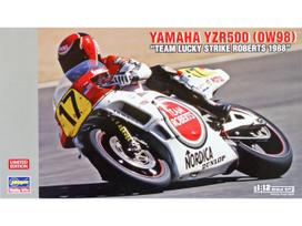 Hasegawa Yamaha YZR500 1/12 Lucky Strike Roberts 1988 moto modelis