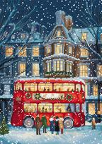 Kalėdinis siuvinėjimo kryželiu rinkinys „Londonas“, 19x27 cm