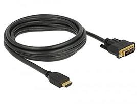 Kabelis Delock HDMI male, DVI male, 3 m, juoda sp.