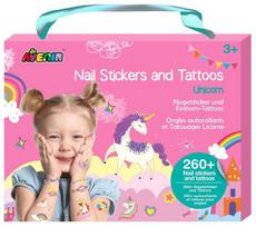 Nagų dekoravimo ir tatuiruočių rinkinys Avenir Unicorn