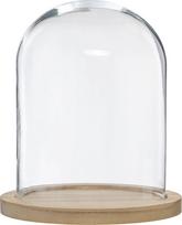 Namų dekoracija Atmosphera, stiklas/mediena, Ø 24 cm, 29.5 cm, skaidri sp./ruda sp.