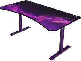 Kompiuterinių žaidimų stalas reguliuojamo aukščio Arozzi Arena ARENA-DEEPP-GALAXY, 160 cm x 82 cm, 71 - 81 cm, violetinė sp.