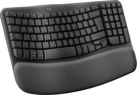 Belaidė kompiuterio klaviatūra Logitech Wave Keys 920-012304, Anglų (US), grafito sp.