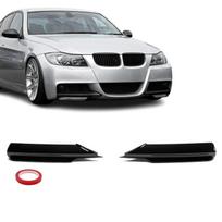 Priekinio Bamperio Spliteriai, komplektas skirtas BMW E90 / E91 PRE-LCI (05-08) su M-Pack, juodi blizgūs