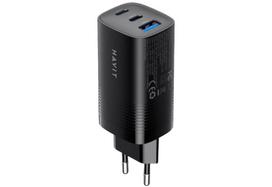 Havit UC20 - GaN 65 W three-port travel charger, black