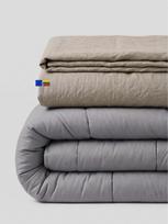 Lininis sunkios antklodės komplektas - Beige / 6.8 kg