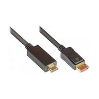 Anschlusskabel DisplayPort 1.4 an HDMI 2.0, 4K @60Hz, vergoldete Kontakte, OFC, schwarz, 3m, Good Connections® (DP14-HDMI3)
